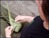 image of weaving flax